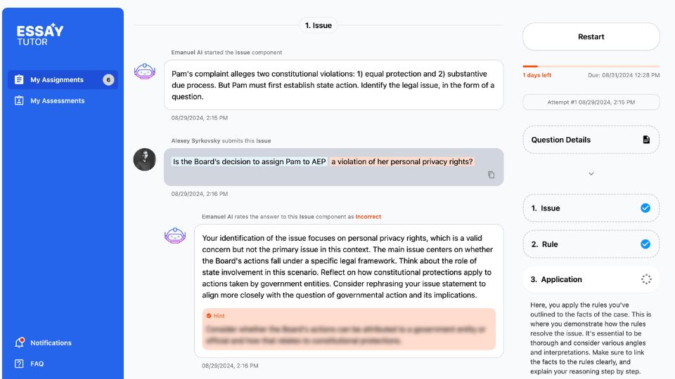 EssayTutor — AI-powered essay evaluation with feedback and scoring
